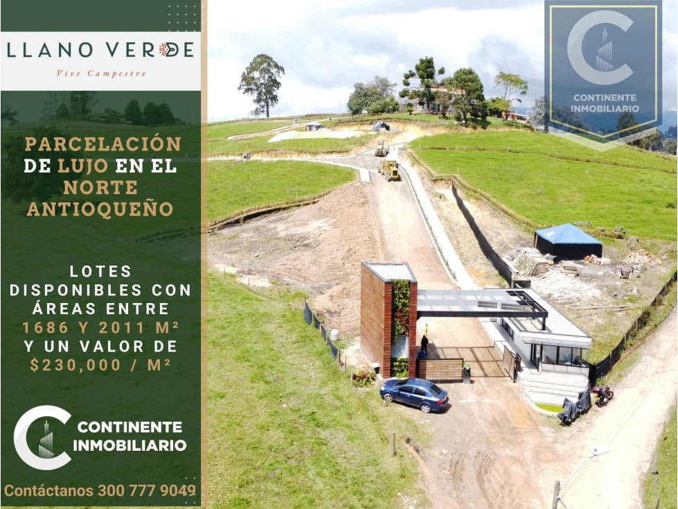 Venta lotes Proyecto Llano Verde Ovejas San Pedro de los Milagros - 1