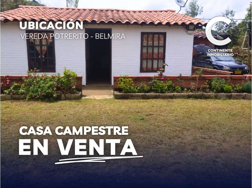 VENTA DE CASA CAMPESTRE EN EL MUNICIPIO DE BELMIRA - 1
