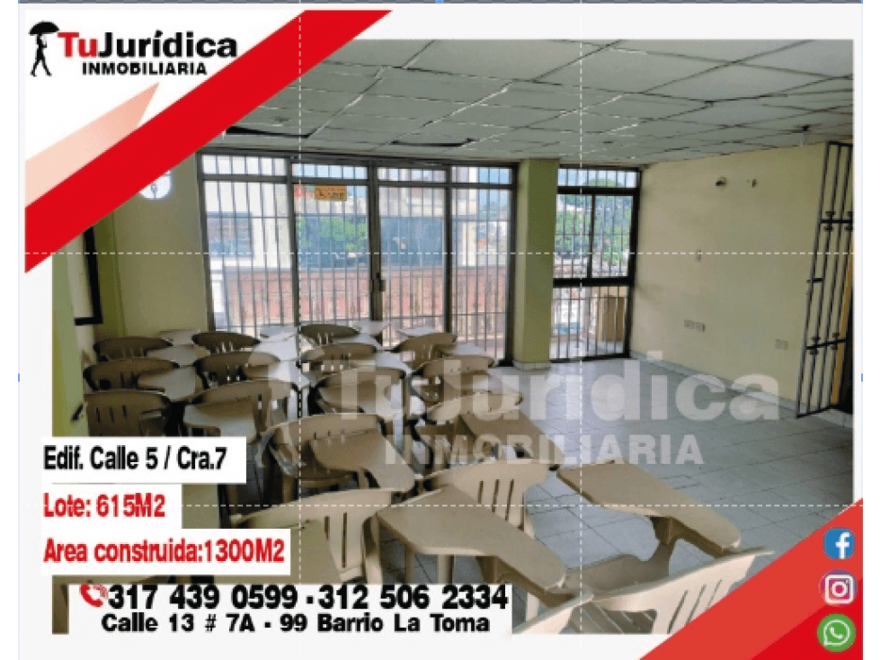 SE ARRIENDA EDIFICIO 4 PISOS CENTRO NEIVA - EDIFICACION INSTITUCIONAL - 1