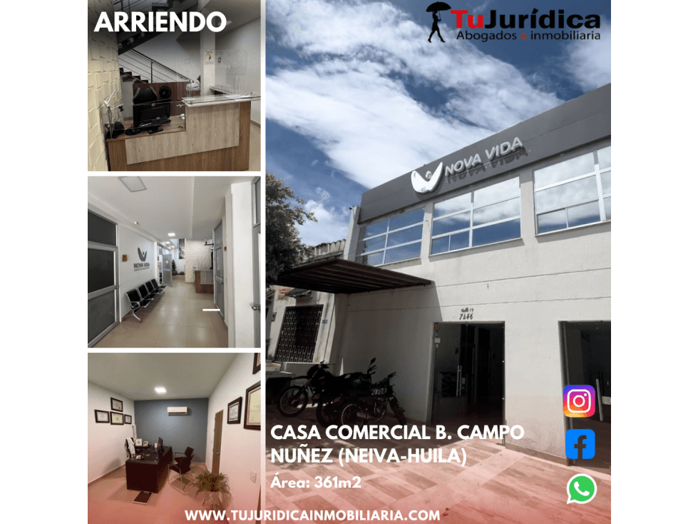 SE ARRIENDA LOCAL COMERCIAL B. CAMPO NUÑEZ (NEIVA-HUILA) - 1