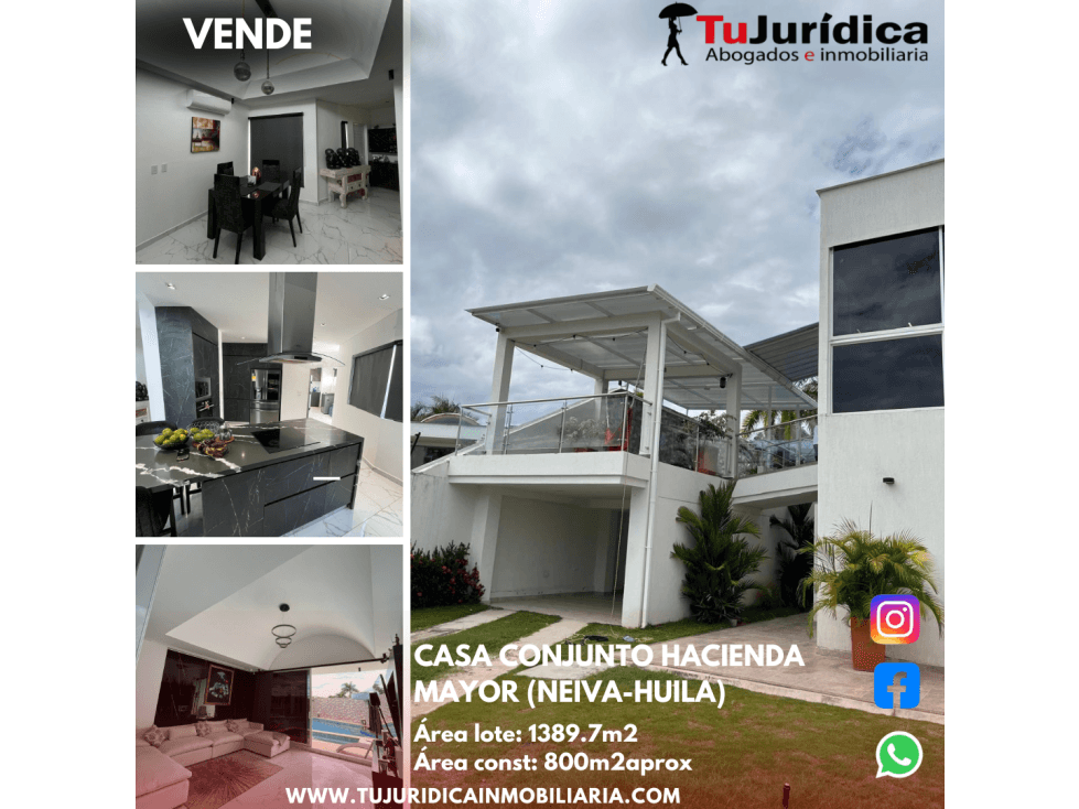 SE ARRIENDA CASA CONJUNTO HACIENDA MAYOR (NEIVA-HUILA) - 1