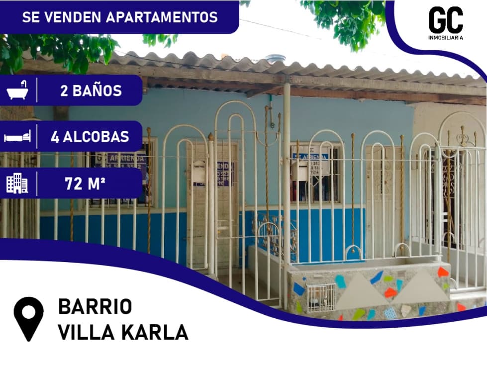 Se venden apartamentos en el barrio Villa Karla de Soledad. - 1