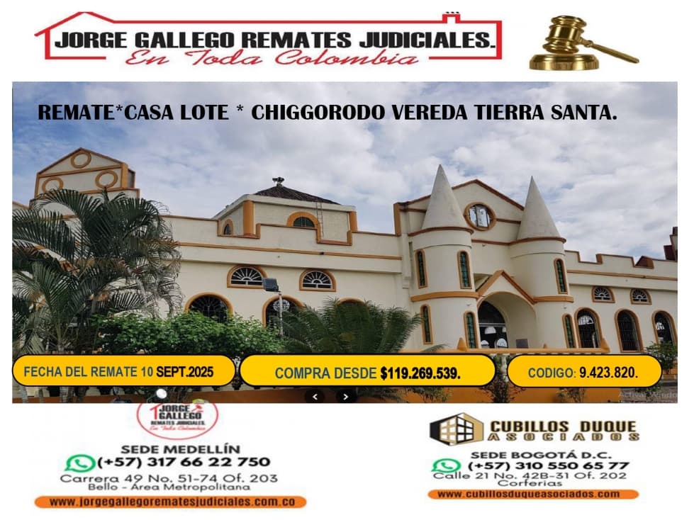 REMATE * CASA FINCA* CHIGORODO VEREDA TIERRA SANTA. - 1
