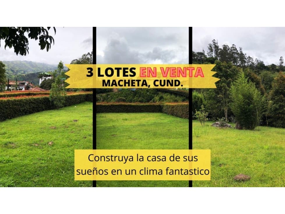 3 lotes en venta, Macheta Cundinamarca - 1