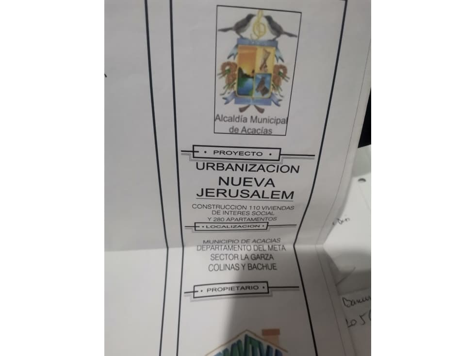 VENTA LOTE COMERCIAL URBANIZACION JERUSALEM ACACIAS META - 1