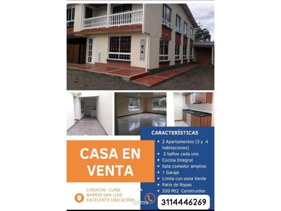 Vendo casa en Choachí - 1