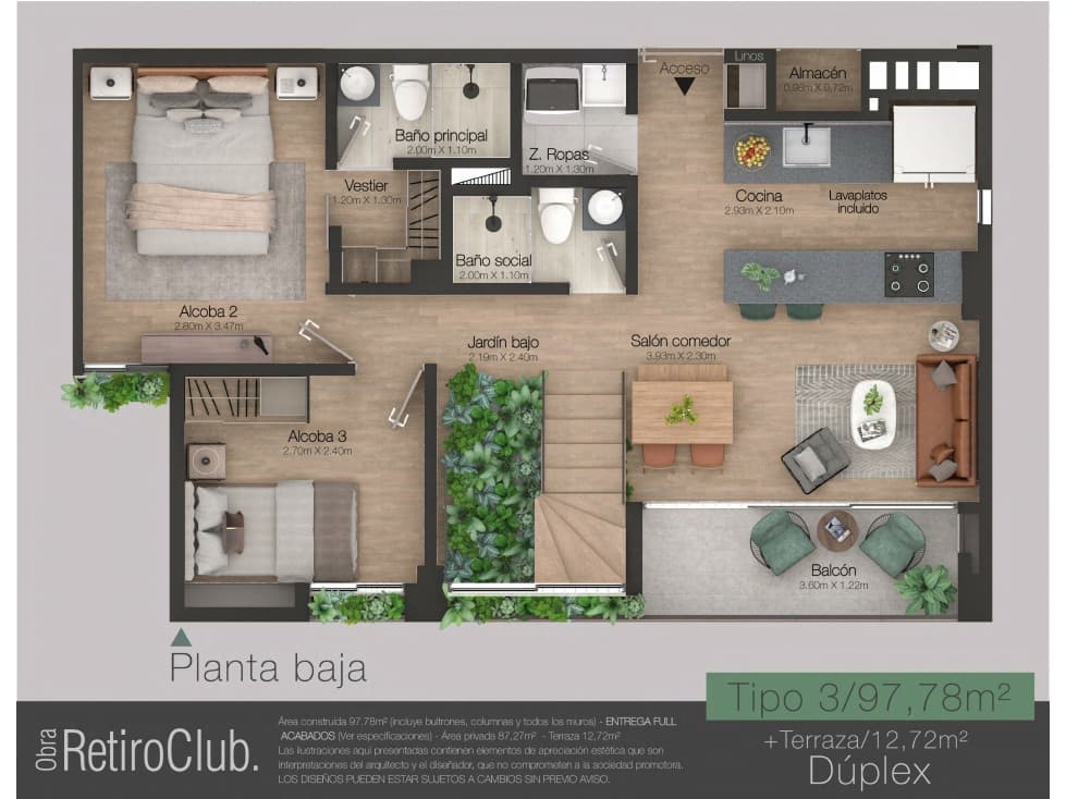 Venta de apartamento en Retiro Club - 1