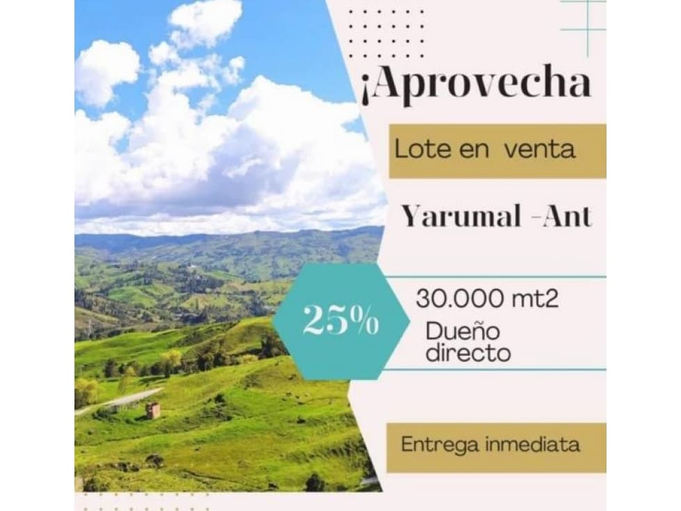 LOTE EN YARUMAL ANTIOQUIA - 1