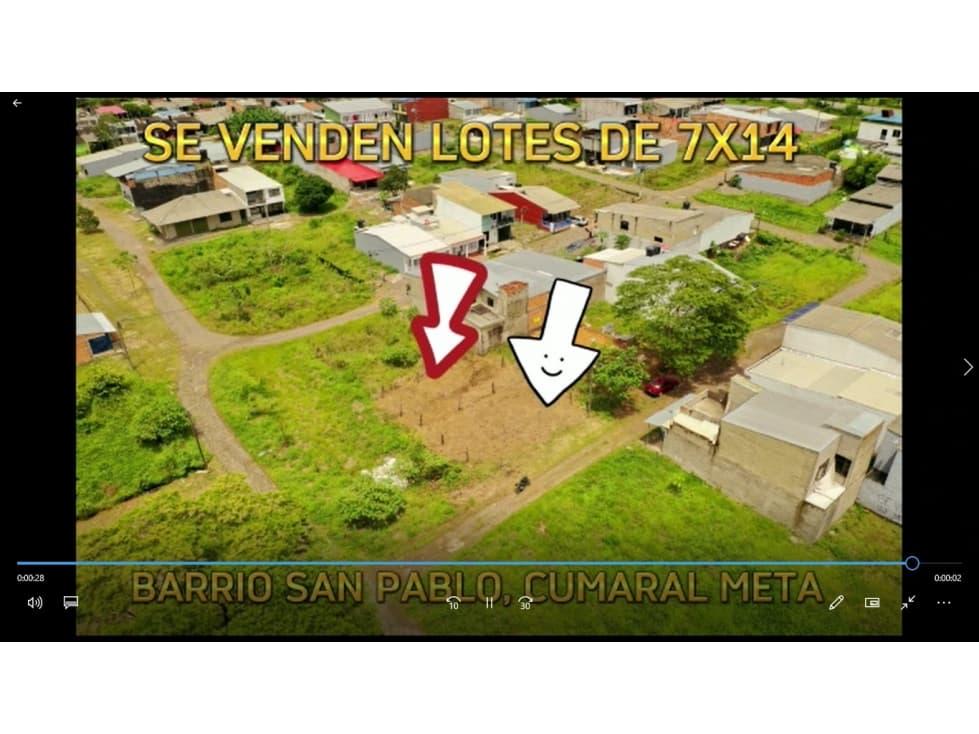 LOTE BIEN UBICADO EN CUMARAL - META - 1