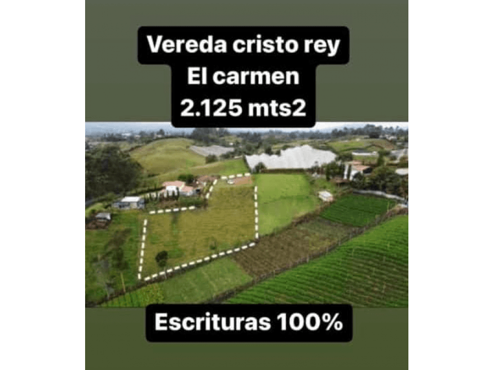 Venta de lote en el Carmen de Viboral. - 1