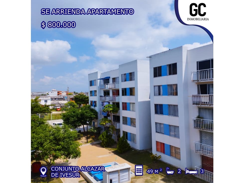 Se arrienda Apartamento / Conjunto Alcazar de Ivesur - 1