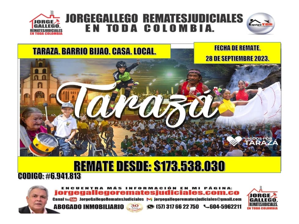 Remate. Taraza. Barrio Bijao. Casa -local. - 1