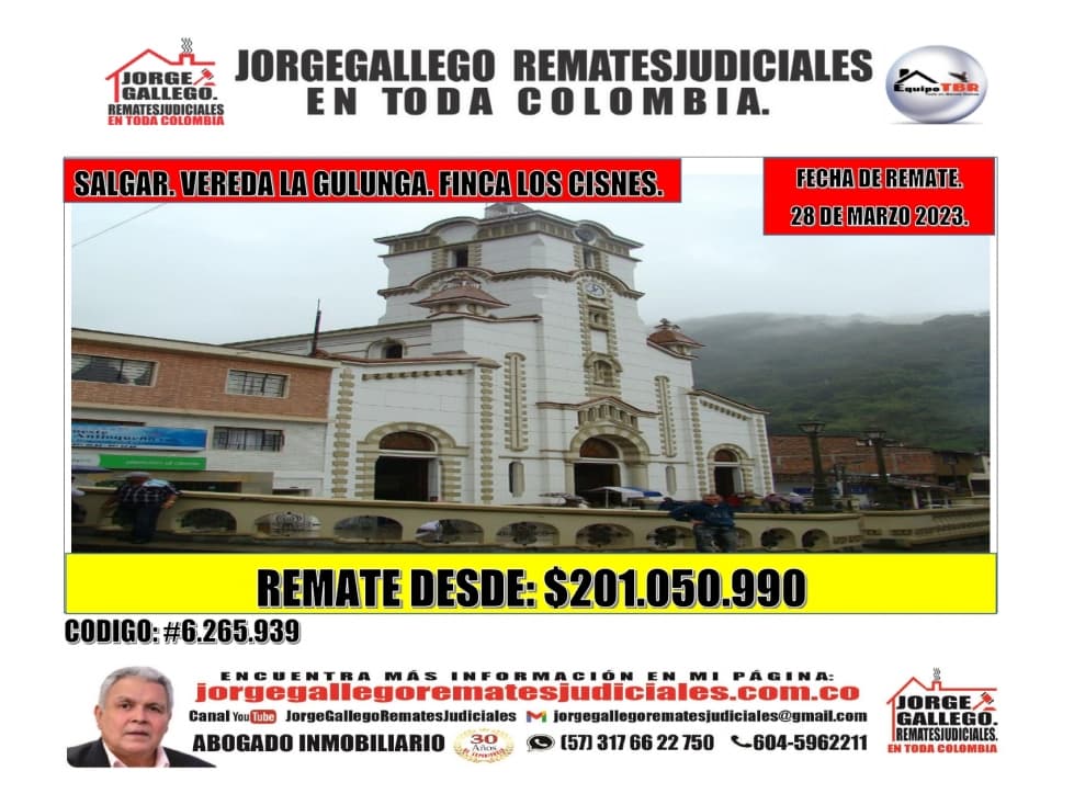 Remate. Salgar. Vereda la Gulunga. Finca los Cisnes. - 1