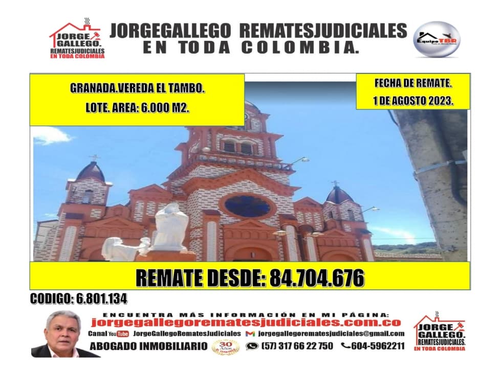 Remate. Granada. Vereda el Tambo. Lote. - 1
