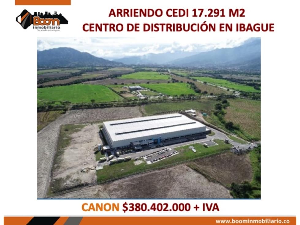 *ARRIENDO CEDI 17.291 M2  CENTRO DE DISTRIBUCIÓN EN IBAGUE - 1