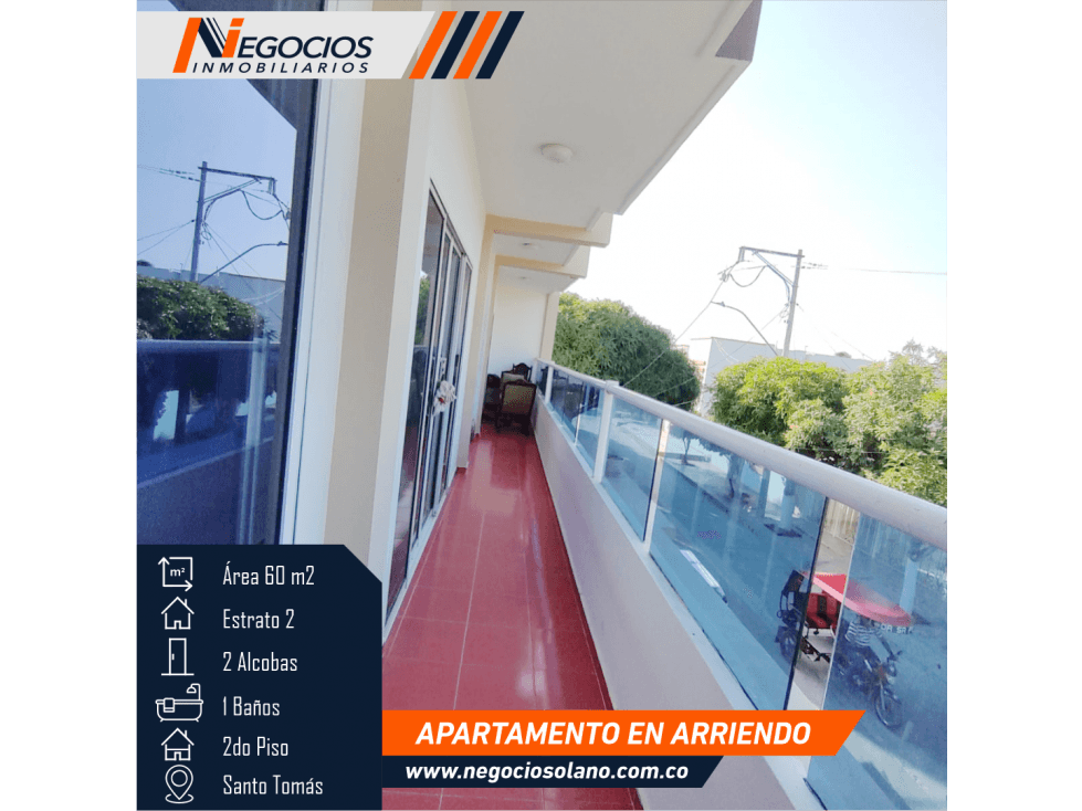 APARTAMENTO EN ARRIENDO - SANTO TOMAS - 1