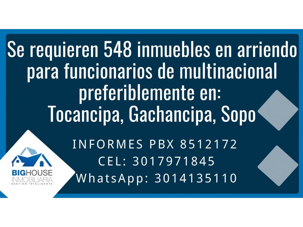 Se requieren 548 inmuebles en arriendo - 1